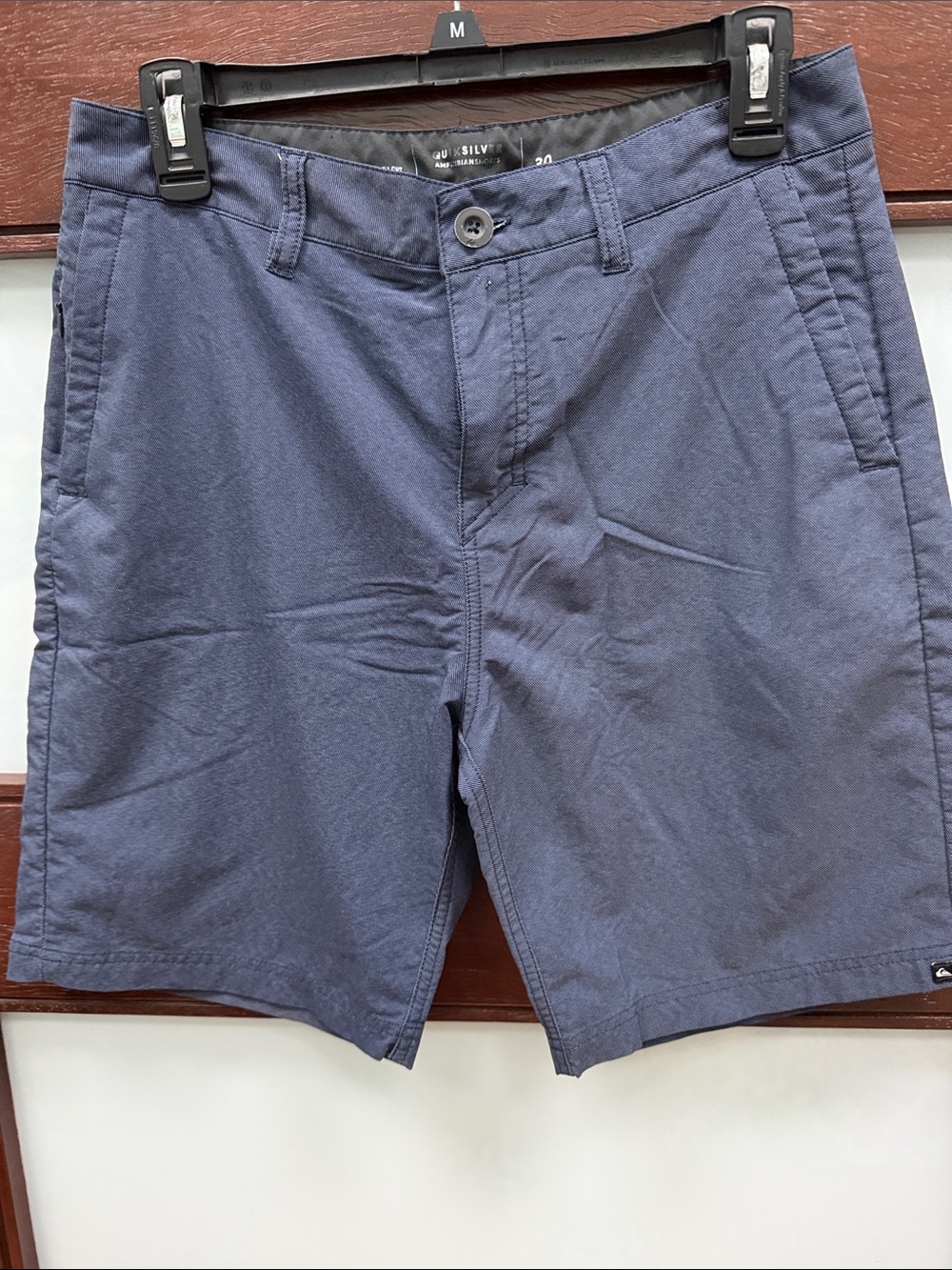 Quiksilver Navy Blue Flat Front Men's Shorts